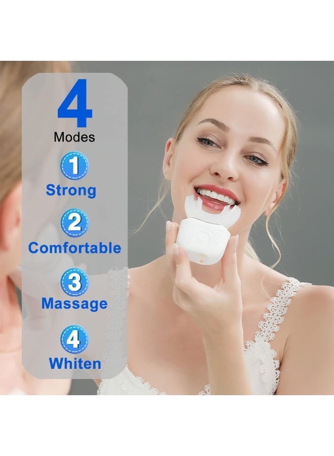 هذا المنتج هو فرشاة أسنان كهربائية أوتوماتيكية بالكامل بتصميم حرف U (U-Shaped Ultrasonic Toothbrush)، وهي مصممة لتنظيف الأسنان بزاوية 360 درجة بشكل سريع ومريح. - Image 3